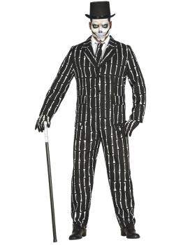 Traje de huesos de esqueleto  hombre