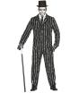 Traje de huesos de esqueleto  hombre