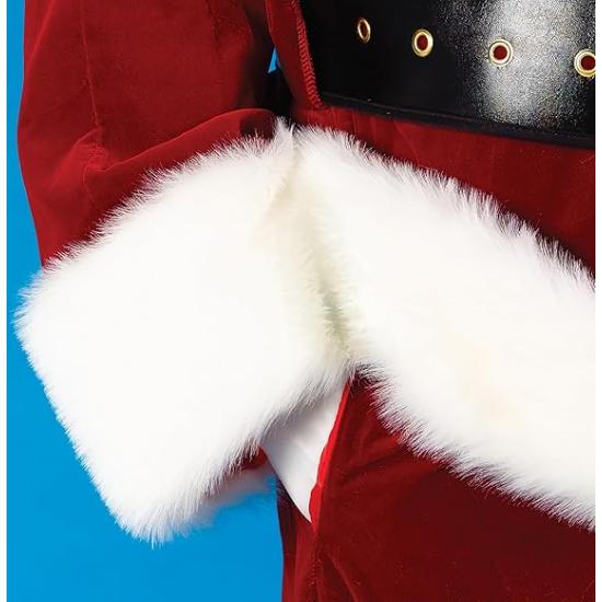 Fato de Papai Noel de veludo ultrafino