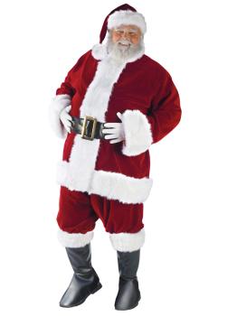 Fato de Papai Noel de veludo ultrafino