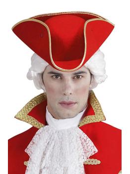 Tricornio Rojo de Época