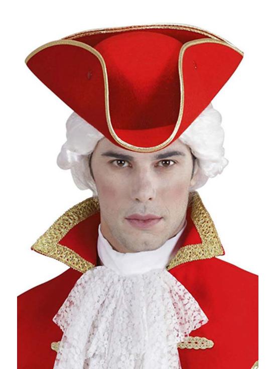 Tricornio Rojo de Época