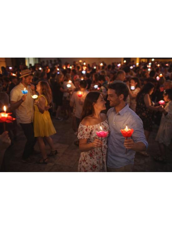 Lanterna Tulipa com Vela 50cm para Dança das Lanternas – Festas e Festivais