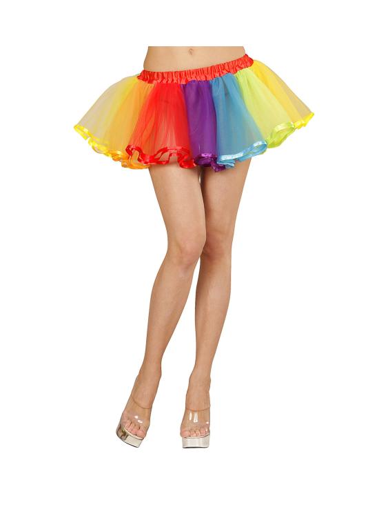 Tutu arco-íris multicolorido para adulto