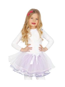 Tutu infantil com laço branco