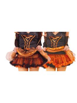 Tutu adulto reversível laranja