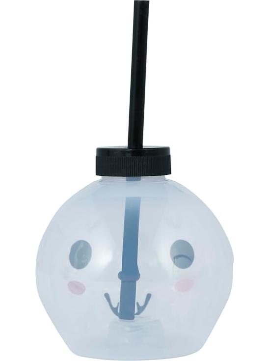 Copo reutilizável em formato de caveira com LED e canudo (17 cm) - Decoração de mesa para festas de Halloween e celebrações com tema de esqueletos - Ideal para eventos assustadores - Branco