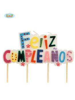 Vela de feliz aniversário 4,5 x 9 cm