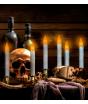 Pacote com 6 velas LED piscantes de 9 polegadas com temporizador, decorações de Halloween