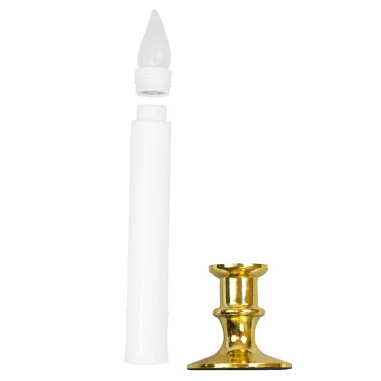 Pacote com 6 velas LED piscantes de 9 polegadas com temporizador, decorações de Halloween