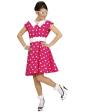 Vestido rosa dos anos 1950 para adultos