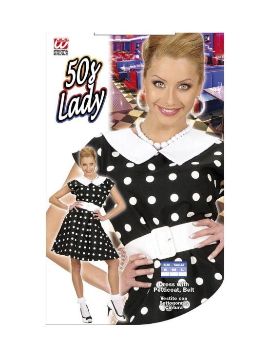 Vestido preto adulto estilo anos 50