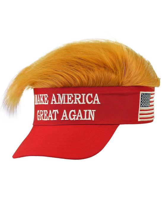 Viseira de pelúcia "Make America Great Again Donald Trump"