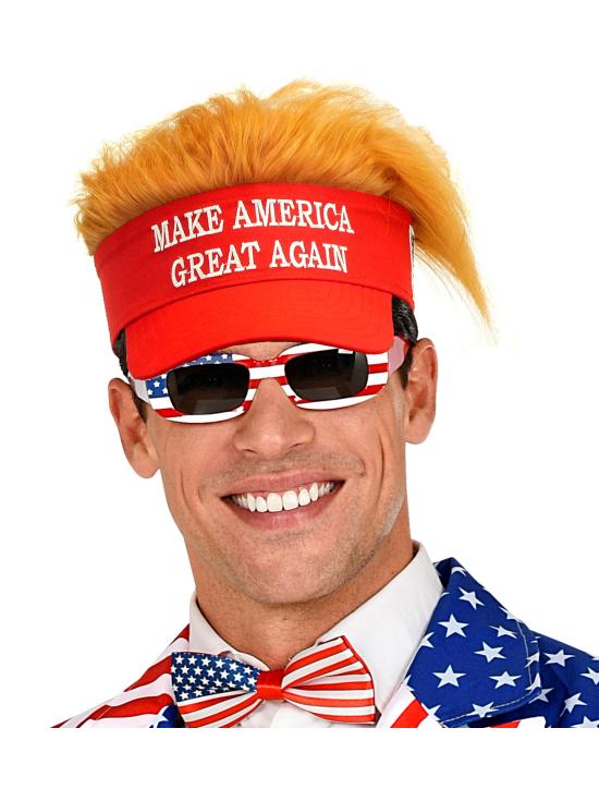 Viseira de pelúcia "Make America Great Again Donald Trump"