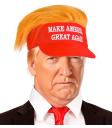 Viseira de pelúcia "Make America Great Again Donald Trump"