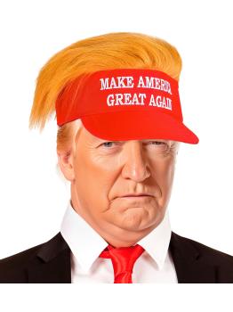 Viseira de pelúcia "Make America Great Again Donald Trump"