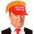 Viseira de pelúcia "Make America Great Again Donald Trump"