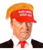Viseira de pelúcia "Make America Great Again Donald Trump"