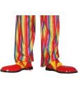 Sapatos de palhaço extra vermelhos e amarelos