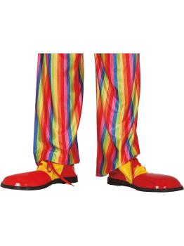 Sapatos de palhaço extra vermelhos e amarelos