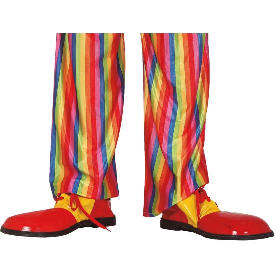 Sapatos de palhaço extra vermelhos e amarelos