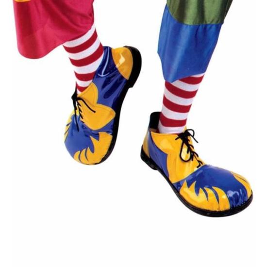 Sapatos de palhaço profissionais com sola de borracha.