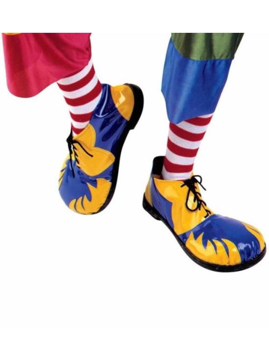 Sapatos de palhaço profissionais com sola de borracha.