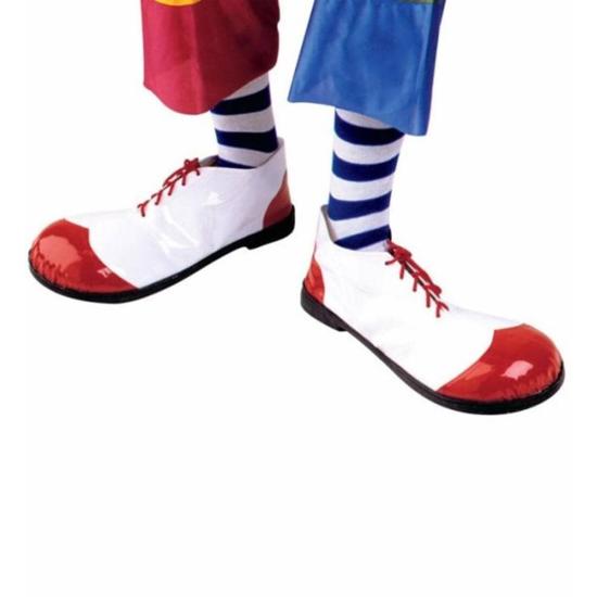 Sapatos de palhaço profissionais com sola de borracha.
