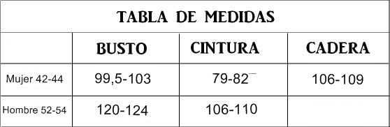 Tabela de tamanhos de Fantasia de cavaleiro medieval de luxo tamanho 52-54