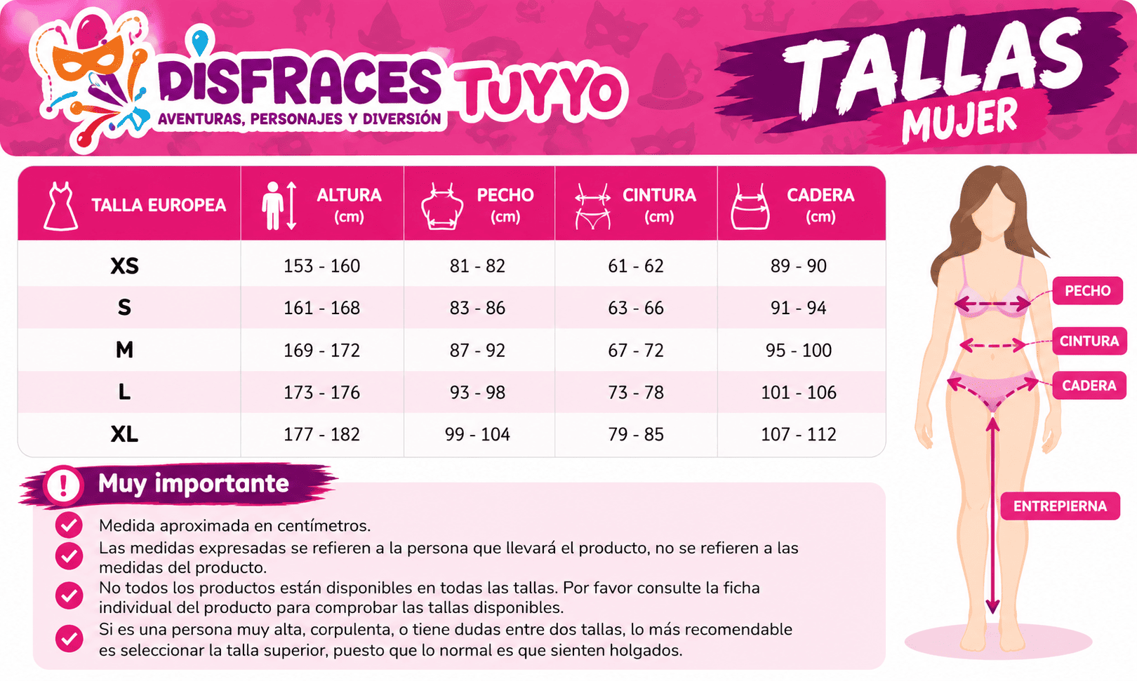 Tabela de tamanhos de Fantasia de Arwen para Mulheres | O Senhor dos Anéis