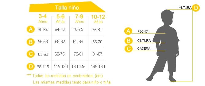 Tabela de tamanhos de Fato de espião russo cinzento para menino