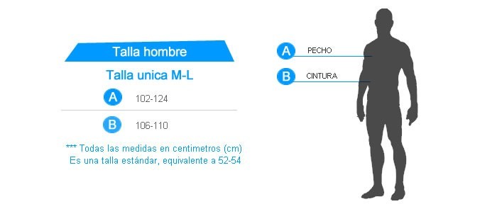 Tabela de tamanhos de Fantasia de homem das cavernas primitivo tamanho adulto